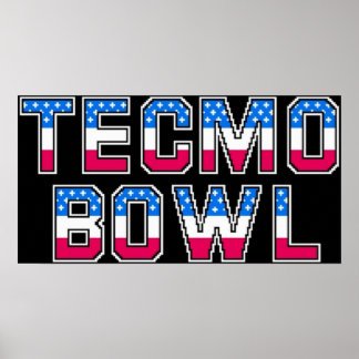 Tecmo Bowl Logo Poster