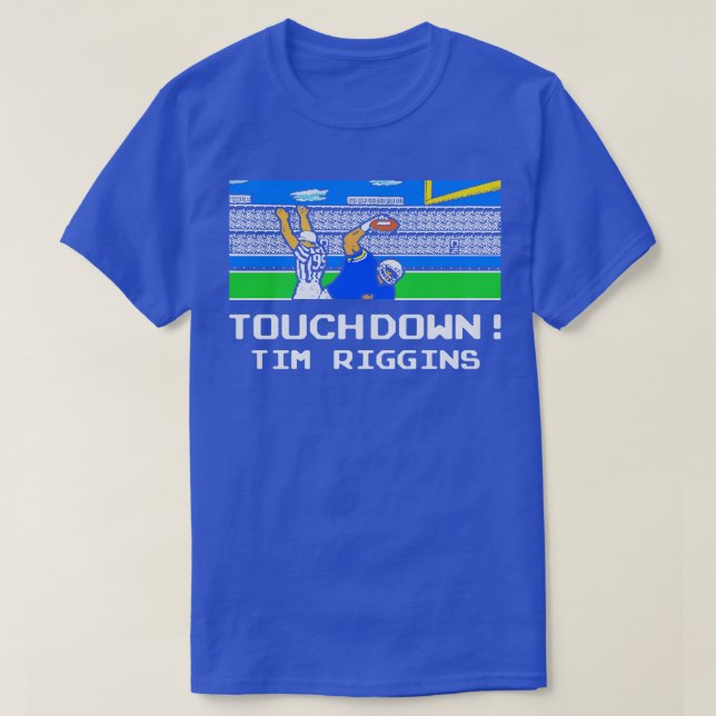 Tecmo Tim Riggins Touchdown T-Shirt (Design Front)
