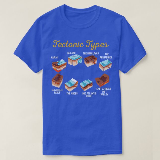 Tectonic Types T-Shirt (Design Front)