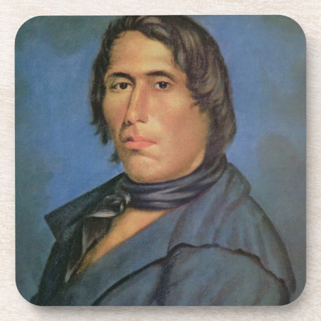 Tecumseh (1768-1813) (oil on canvas) coaster (Front)