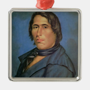 Tecumseh (1768-1813) (oil on canvas) metal tree decoration