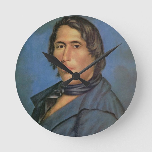 Tecumseh (1768-1813) (oil on canvas) round clock (Front)