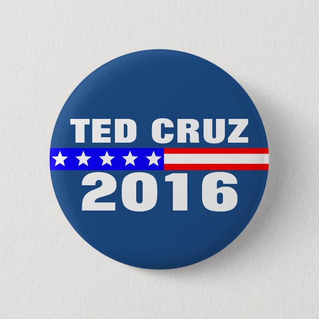 Ted Cruz 2016 Presidential Election Campaign 6 Cm Round Badge (Front)