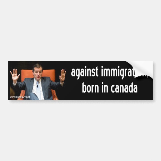 ted cruz - against immigration bumper sticker (Front)