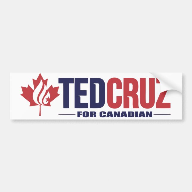 Ted Cruz for Canadian Bumper Sticker (Front)
