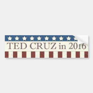 Ted Cruz President 2016 Stars Stripes Bumper Sticker