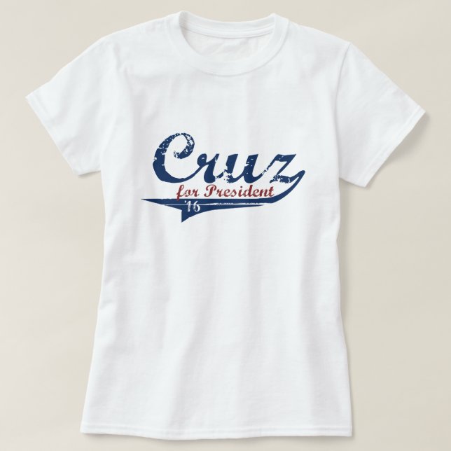 Ted Cruz President 2016 Swash T-Shirt (Design Front)