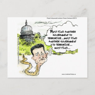 Ted Cruz Slithers From Congress Funny Postcard