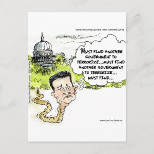 Ted Cruz Slithers From Congress Funny Postcard