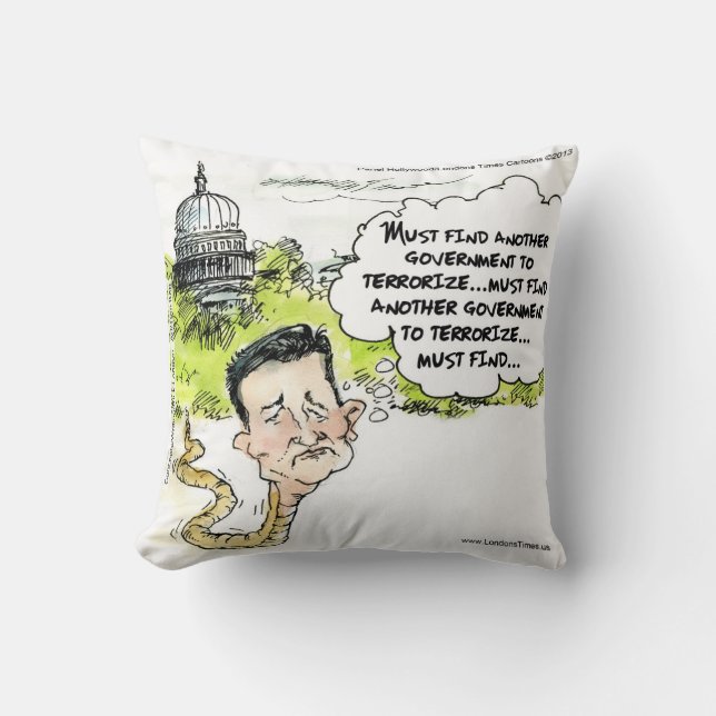 Ted Cruz Snake In The Grass Throw Pillow (Front)