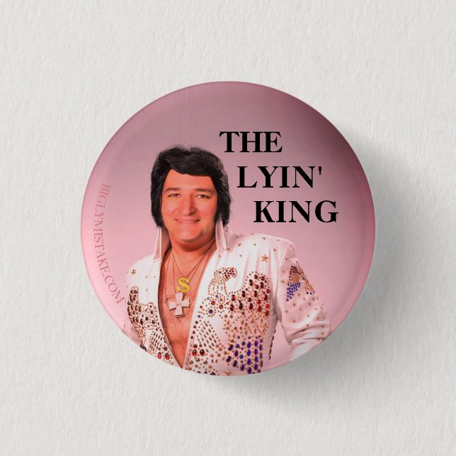 TED CRUZ THE LYIN' KING 3 CM ROUND BADGE (Front)