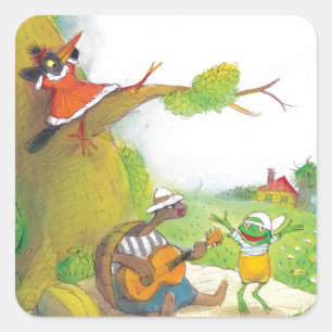 Ted, Ed and Caroll The Picnic 1 Square Sticker