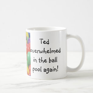 Ted in the ball pool ... English tea mug
