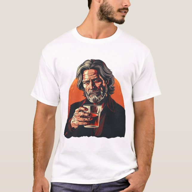 Ted Kaczynski drinks whiskey T-Shirt (Front)