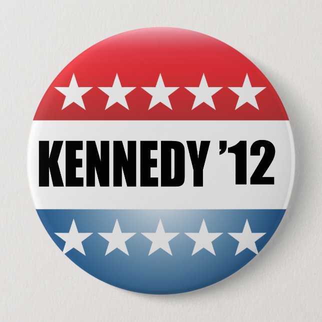 TED KENNEDY 10 CM ROUND BADGE (Front)