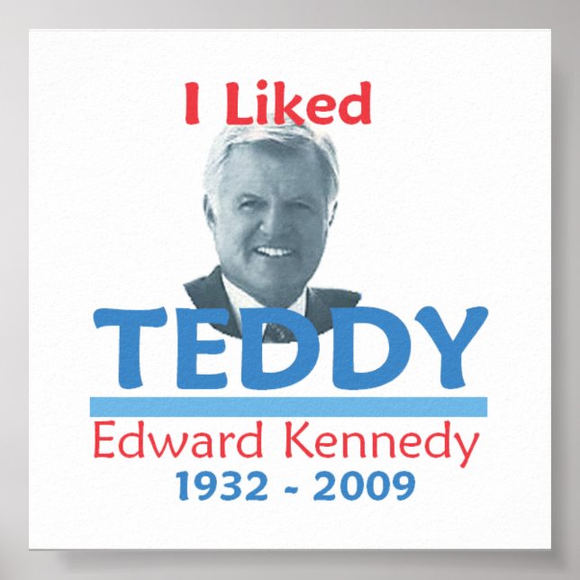 Ted Kennedy I LIKED TEDDY Poster (Front)