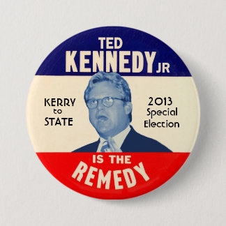 Ted Kennedy, Jr for U.S. Senator 2013 7.5 Cm Round Badge