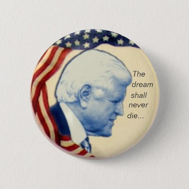 Ted Kennedy Profile Button (Front)