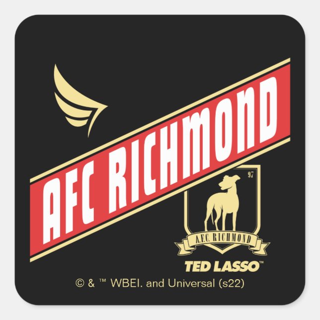 Ted Lasso | AFC Richmond Athletic Banner Square Sticker (Front)