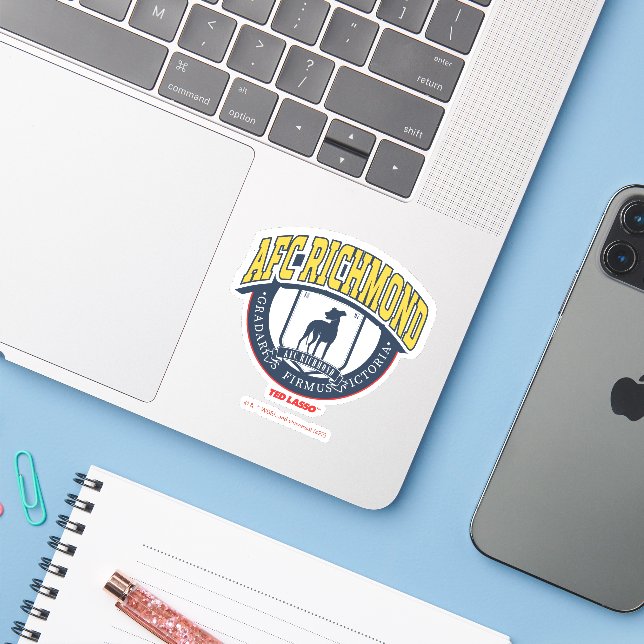 Ted Lasso | AFC Richmond Athletic Circle Badge (Laptop w/ iPhone)
