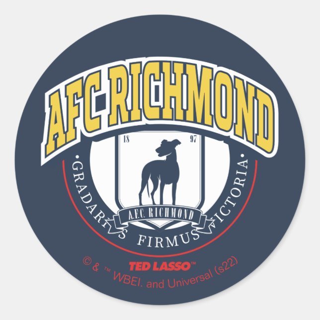 Ted Lasso | AFC Richmond Athletic Circle Badge Classic Round Sticker (Front)