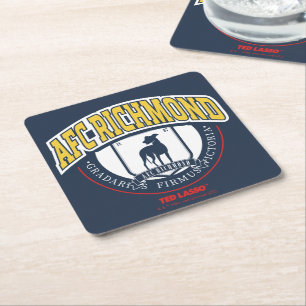 Ted Lasso AFC Richmond Athletic Circle Badge Square Paper Coaster