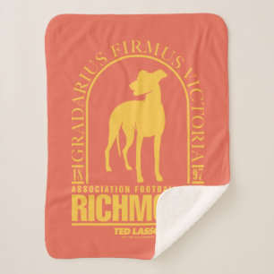Ted Lasso   AFC Richmond Gold Arched Logo Sherpa Blanket