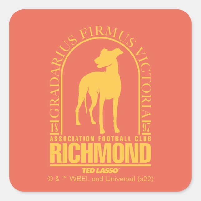 Ted Lasso | AFC Richmond Gold Arched Logo Square Sticker (Front)