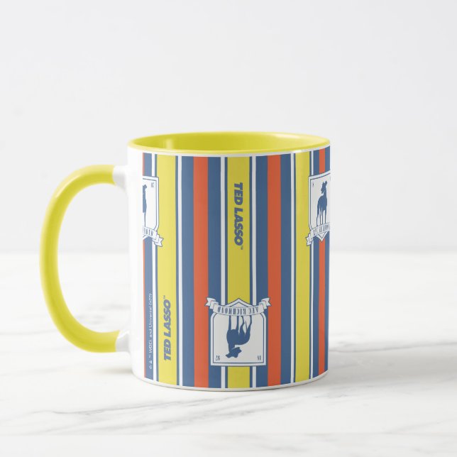 Ted Lasso | AFC Richmond Logo Stripe Pattern Mug (Left)