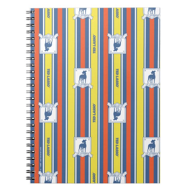 Ted Lasso | AFC Richmond Logo Stripe Pattern Notebook (Front)