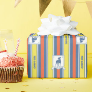 Ted Lasso   AFC Richmond Logo Stripe Pattern Wrapping Paper