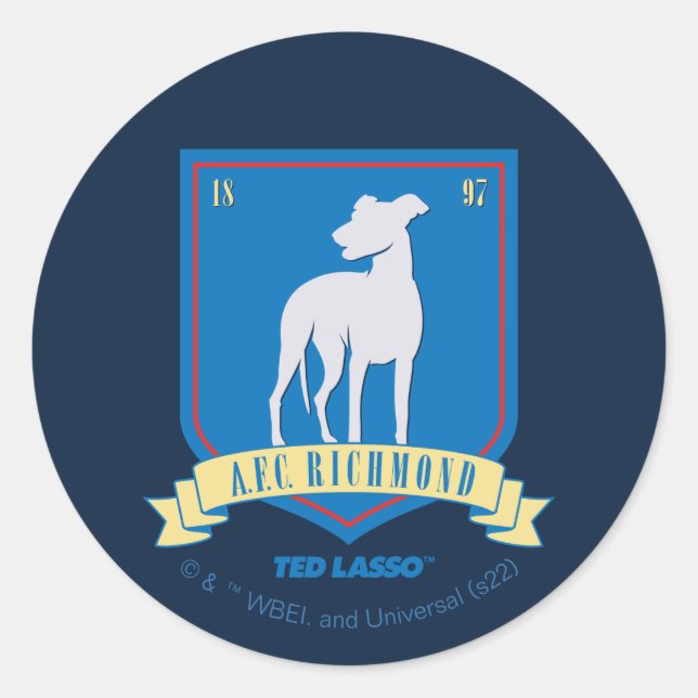 Ted Lasso | AFC Richmond Team Logo Classic Round Sticker (Front)