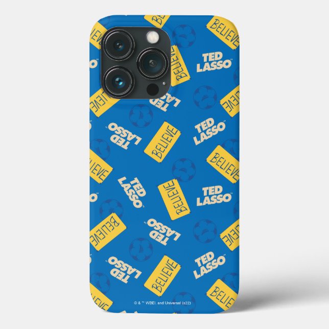 Ted Lasso | Believe Sign and Ball Toss Pattern Case-Mate iPhone Case (Back)