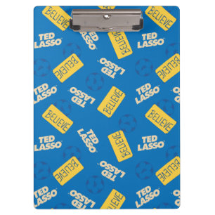 Ted Lasso   Believe Sign and Ball Toss Pattern Clipboard
