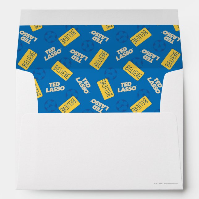Ted Lasso | Believe Sign and Ball Toss Pattern Envelope (Back (Bottom))
