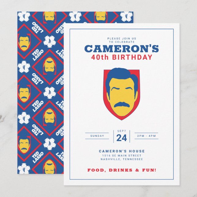 Ted Lasso: Birthday Party Invitation (Front/Back)