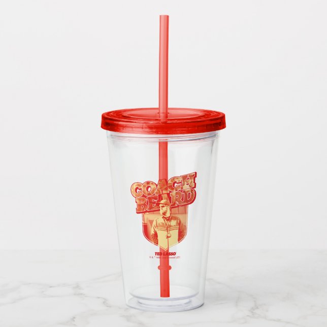 Ted Lasso | Coach Beard Badge Acrylic Tumbler (Front)