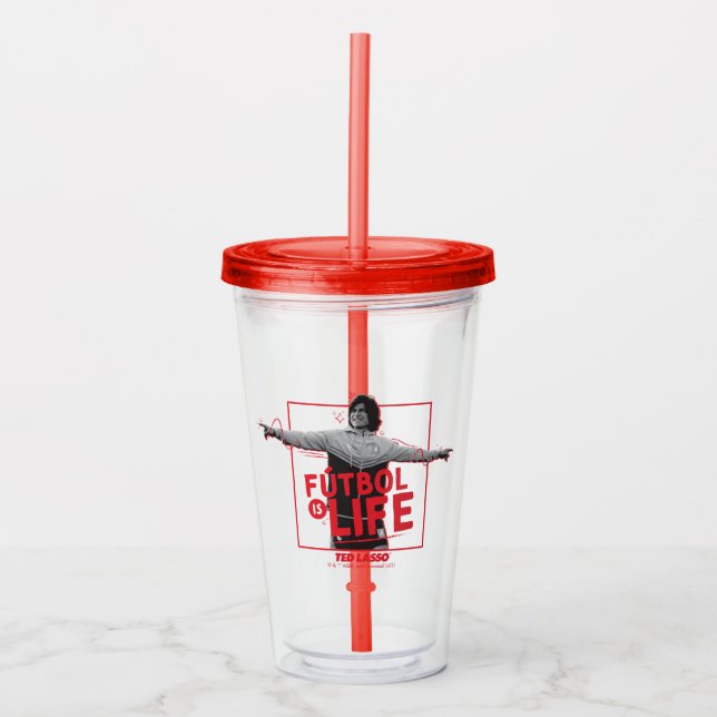 Ted Lasso | Dani Rojas Fútbol is Life Acrylic Tumbler (Front)