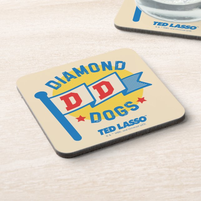 Ted Lasso | Diamond Dogs Pennant Graphic Coaster (Left Side)
