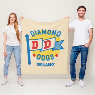 Ted Lasso   Diamond Dogs Pennant Graphic Fleece Blanket