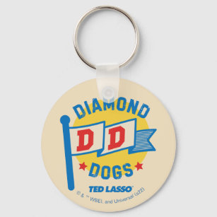 Ted Lasso   Diamond Dogs Pennant Graphic Key Ring