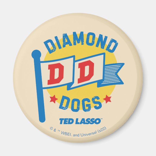 Ted Lasso | Diamond Dogs Pennant Graphic Magnet (Front)