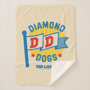 Ted Lasso   Diamond Dogs Pennant Graphic Sherpa Blanket