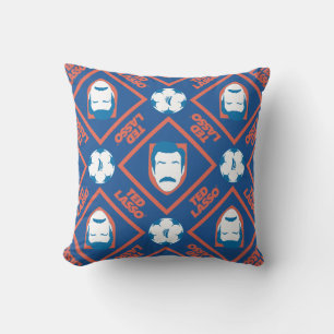 Ted Lasso   Face and Ball Diamond Pattern Cushion
