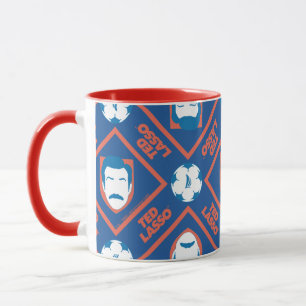 Ted Lasso   Face and Ball Diamond Pattern Mug