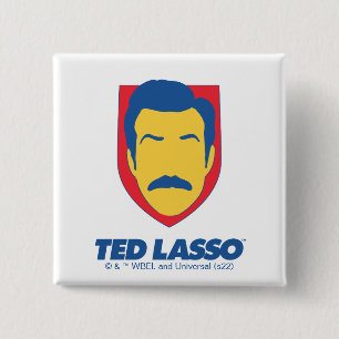 Ted Lasso   Face Icon 15 Cm Square Badge