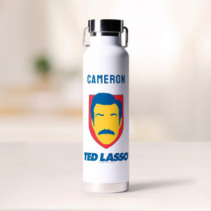 Ted Lasso   Face Icon    Add Your Name Water Bottle