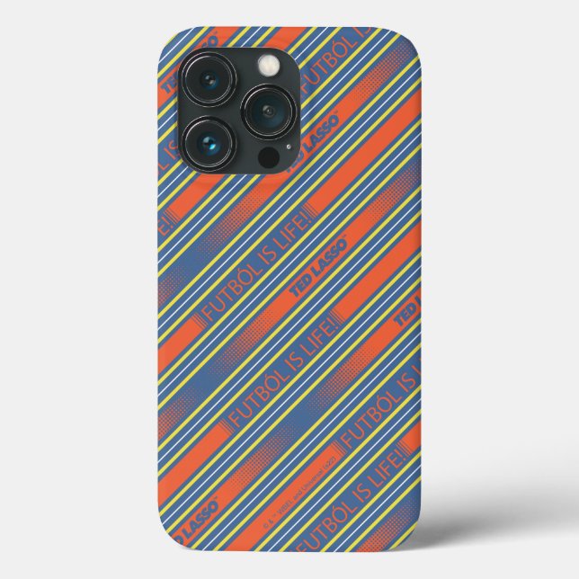 Ted Lasso | Fútbol is Life Stripe Pattern Case-Mate iPhone Case (Back)