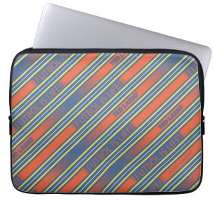 Ted Lasso   Fútbol is Life Stripe Pattern Laptop Sleeve