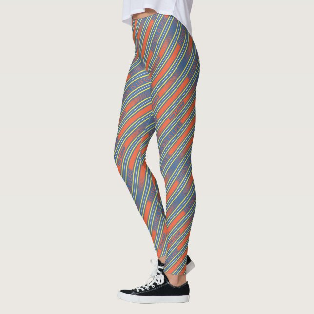 Ted Lasso | Fútbol is Life Stripe Pattern Leggings (Left)